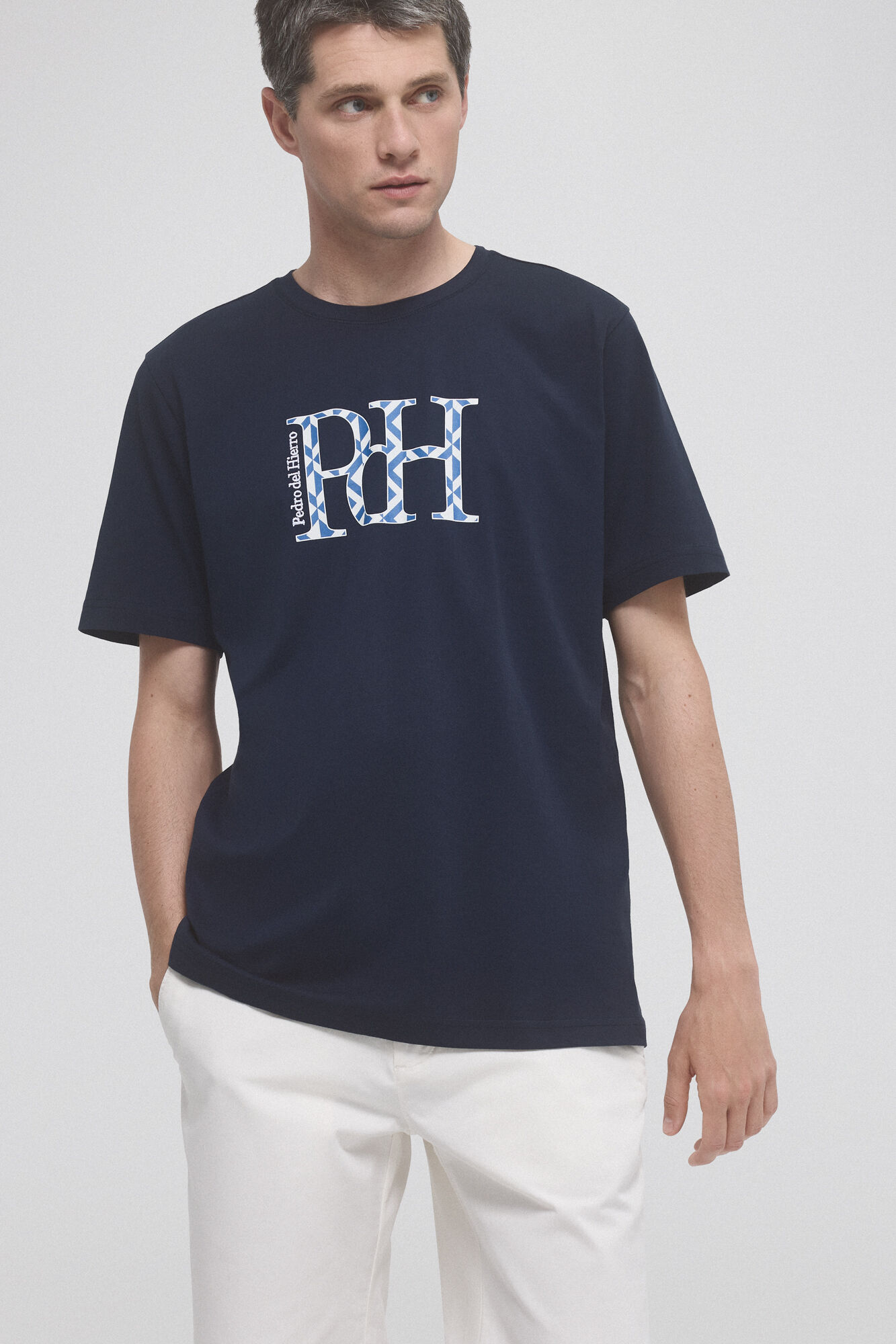Pedro del Hierro Logo print T-shirt Blue