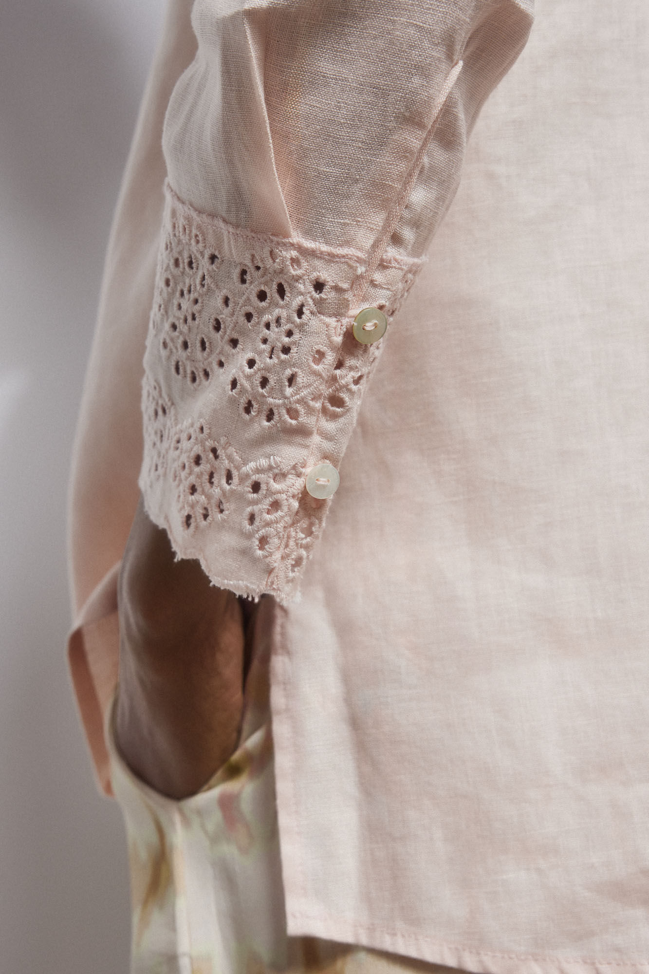 Pedro del Hierro Camisa lino oversize Rosa