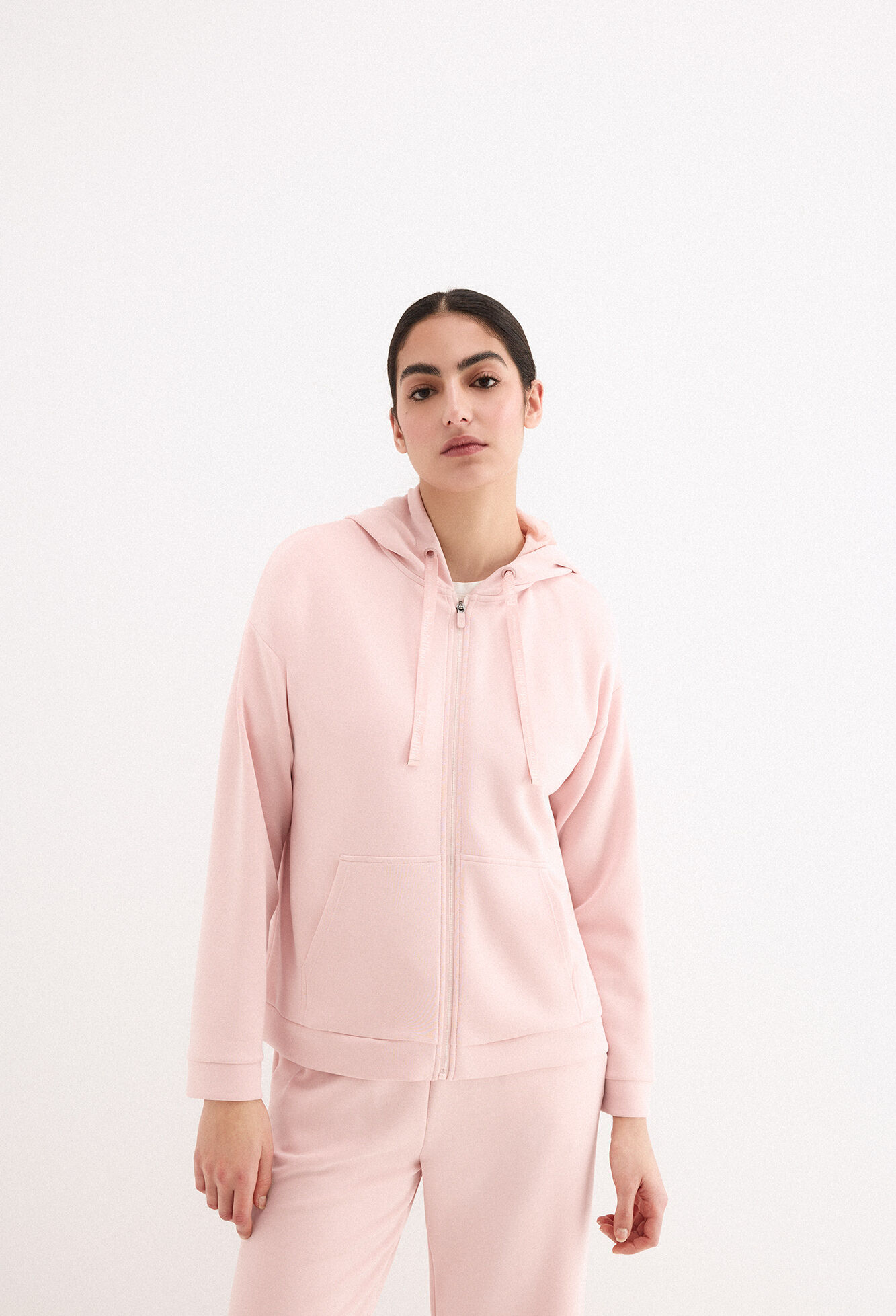 Pedro del Hierro Soft touch hooded sweatshirt Pink
