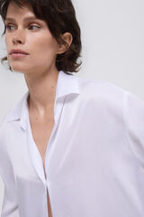 Pedro del Hierro Flowing satin blouse Ecru