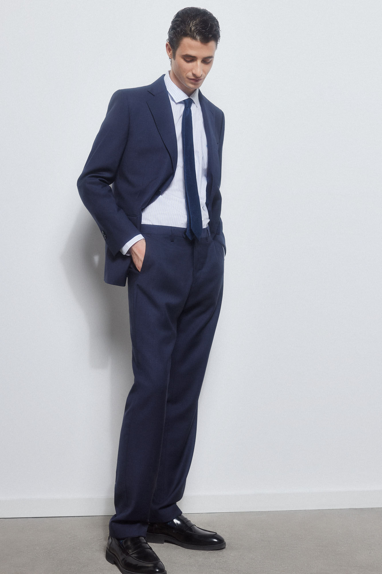 Pedro del Hierro Camisa rayas facil plancha + anti olor slim fit Azul