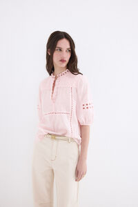 Pedro del Hierro Blusa rom&acirc;ntica com recortes