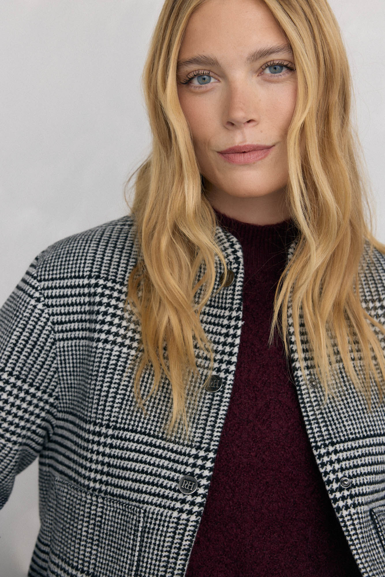 Pedro del Hierro Bomber de cuadros Gris