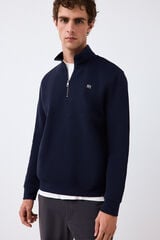 Pedro del Hierro Neoprene funnel neck sweatshirt Blue