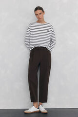 Pedro del Hierro Spanish cotton sailor t-shirt Brown