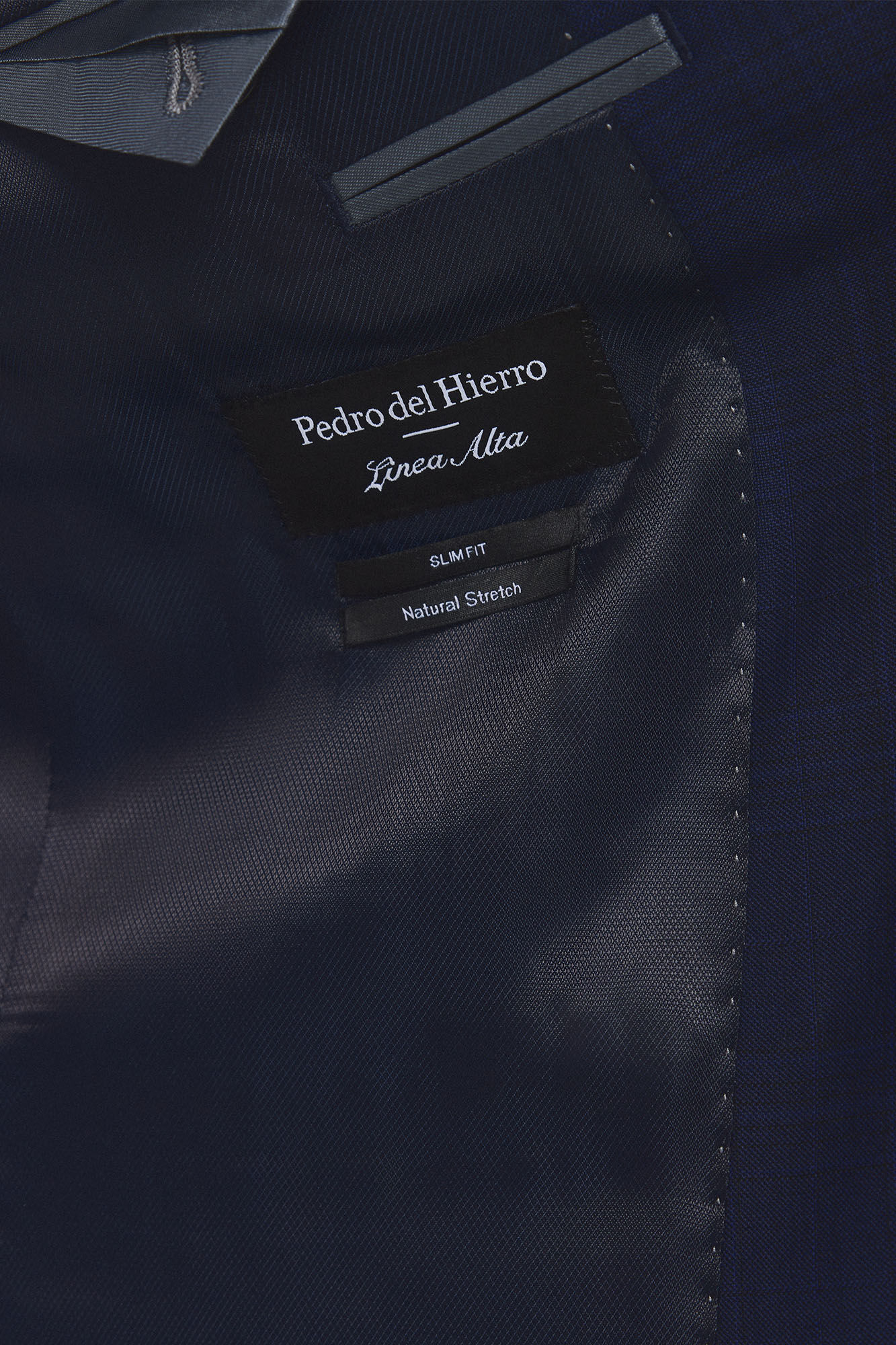 Pedro del Hierro American slim fit checked suit Blue