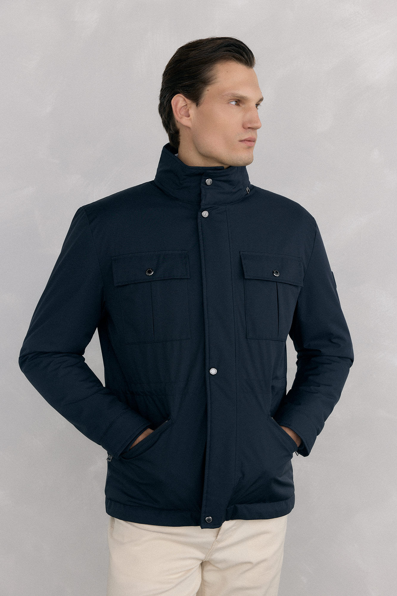 Pedro del Hierro Technical 4-pocket jacket Blue