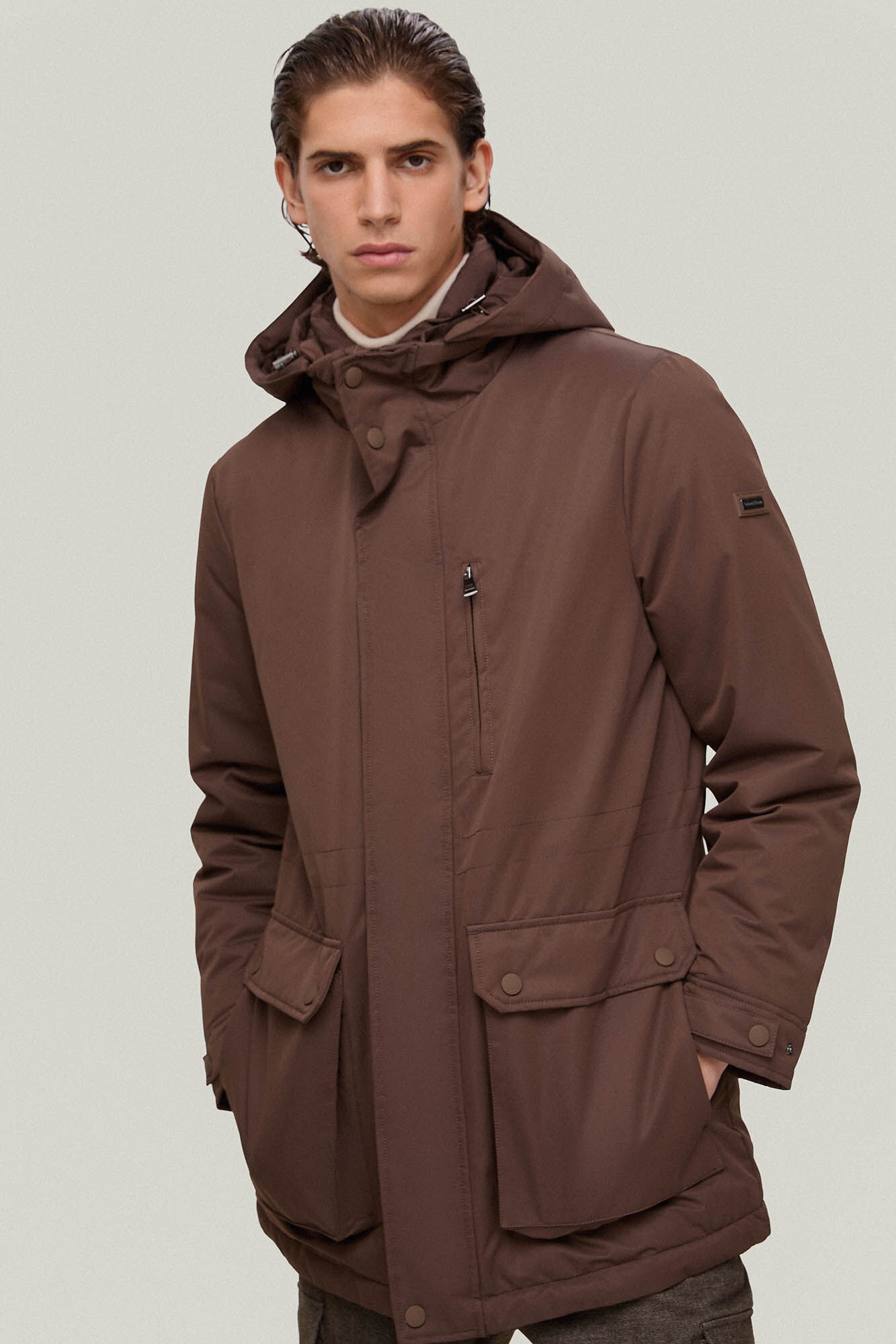 Pedro del Hierro Parka larga Marrom