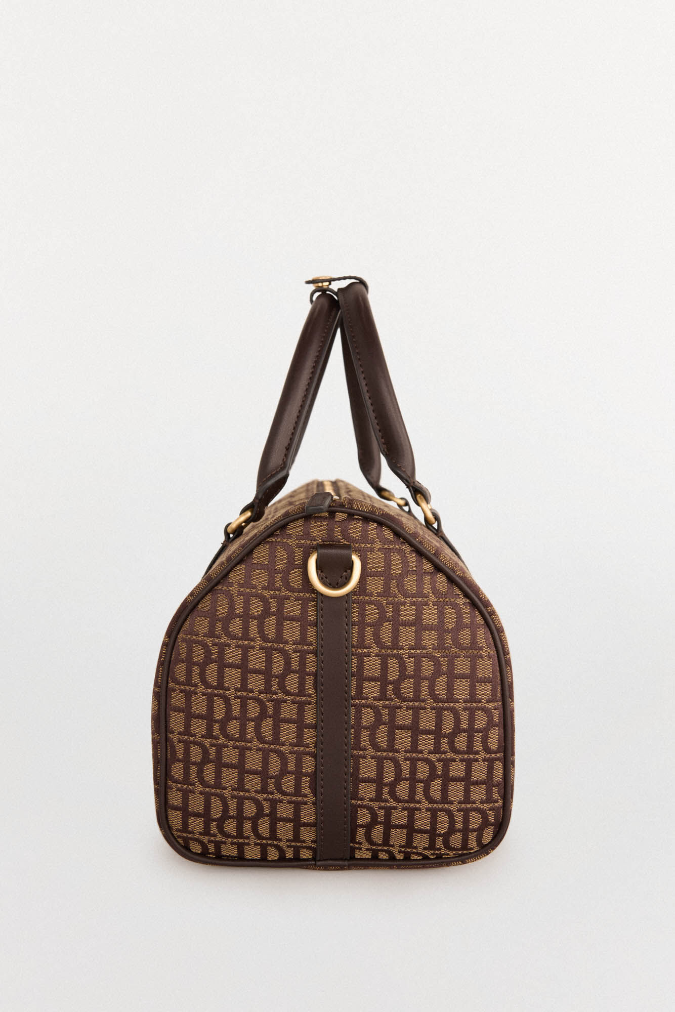 Pedro del Hierro Jacquard bowling bag Brown