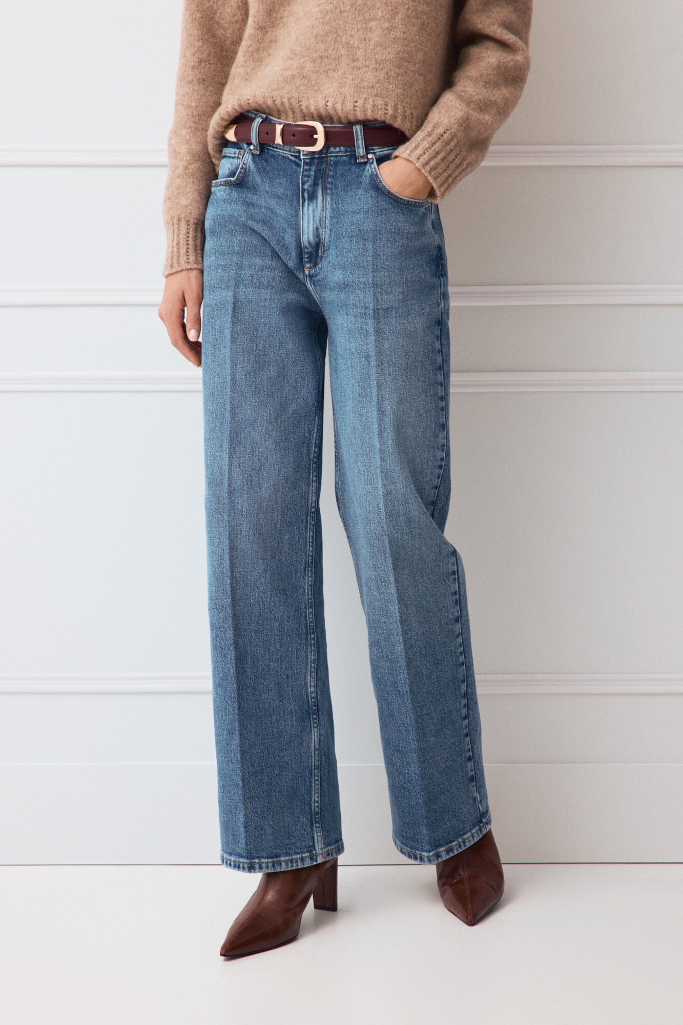 TFP by Tamara Falc&oacute; Soft touch wide leg jeans