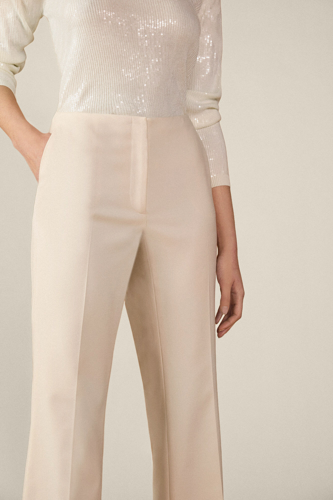 TFP by Tamara Falc&oacute; Pantal&oacute;n talle alto Crudo
