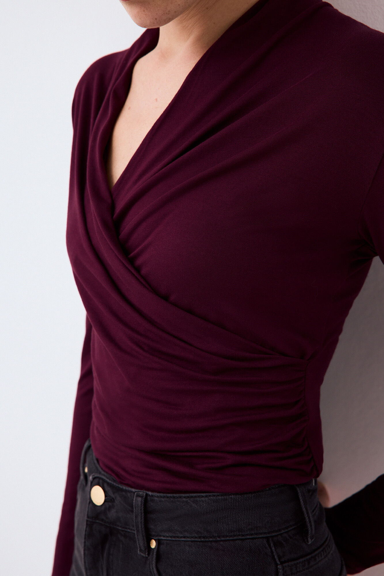 Pedro del Hierro V-neck wrap T-shirt