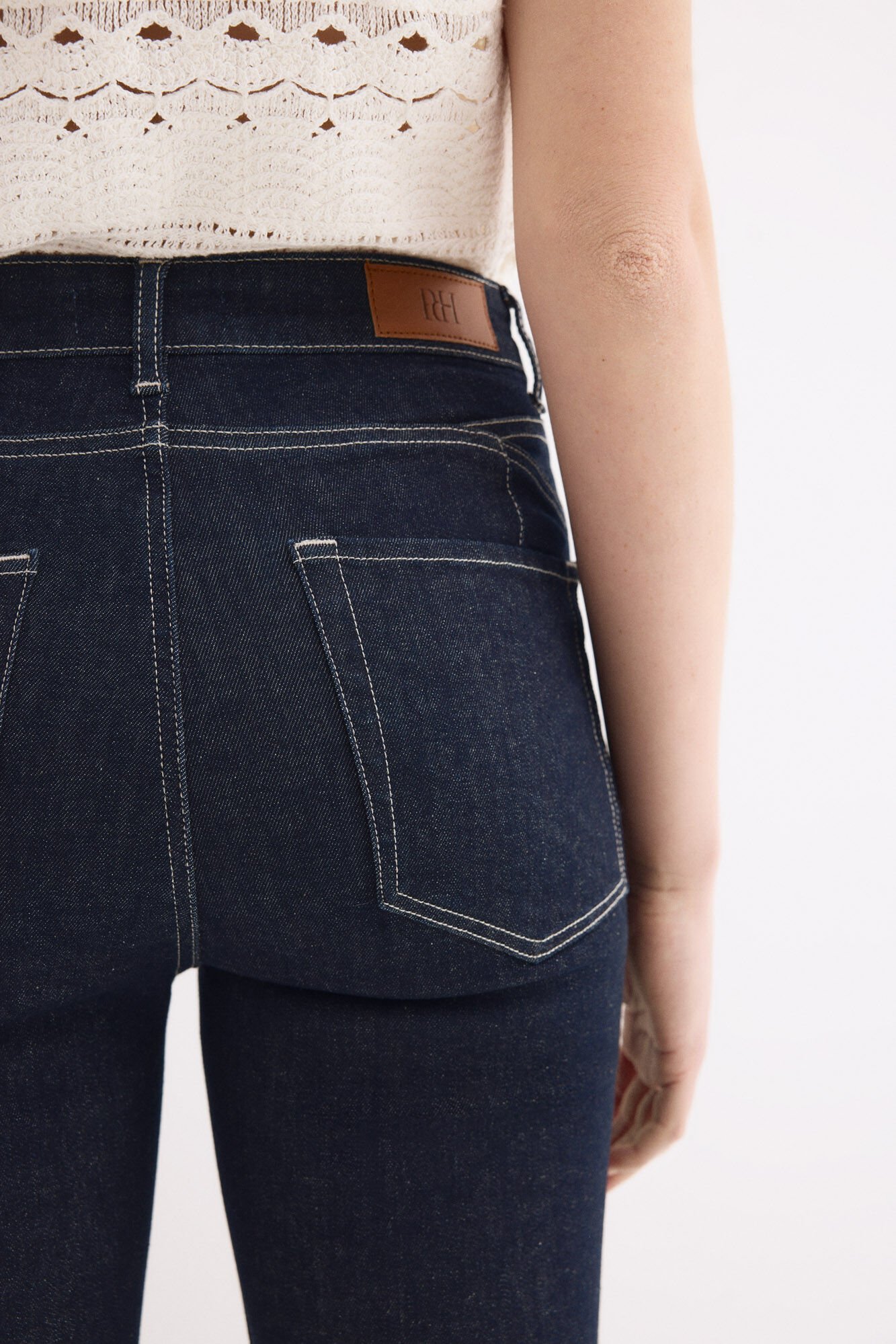 Pedro del Hierro Push-up flare cropped jeans Blue