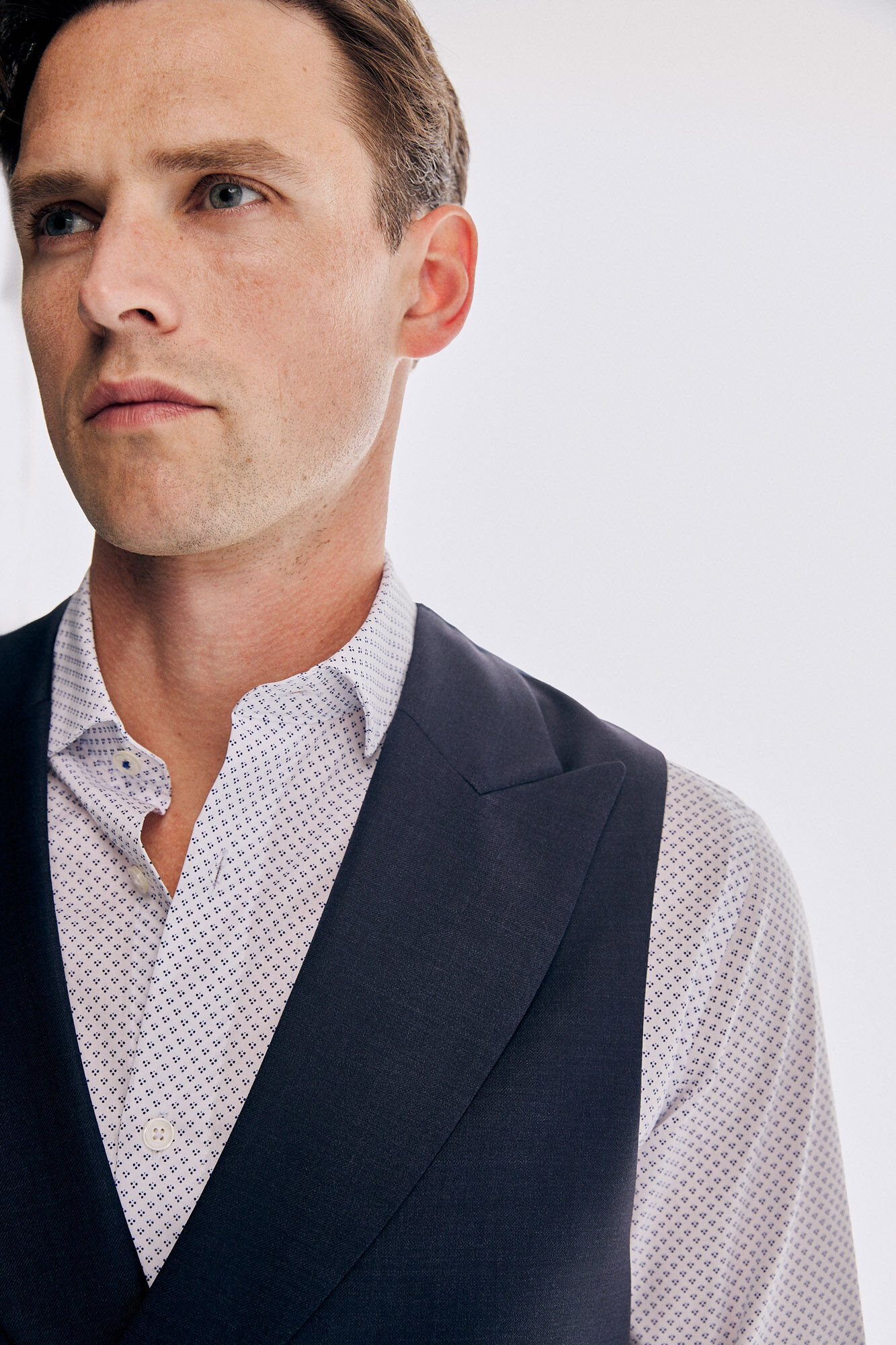 Pedro del Hierro Chaleco azul tailored fit Azul