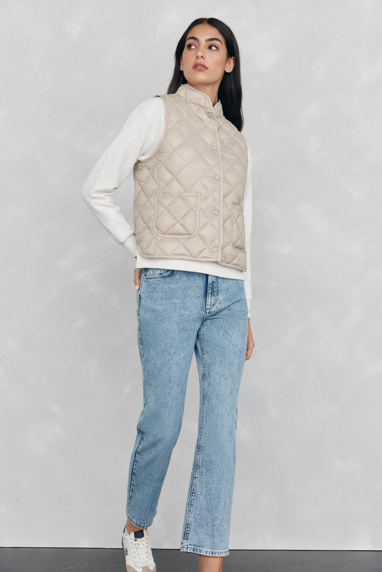 Pedro del Hierro Chaleco acolchado Beige