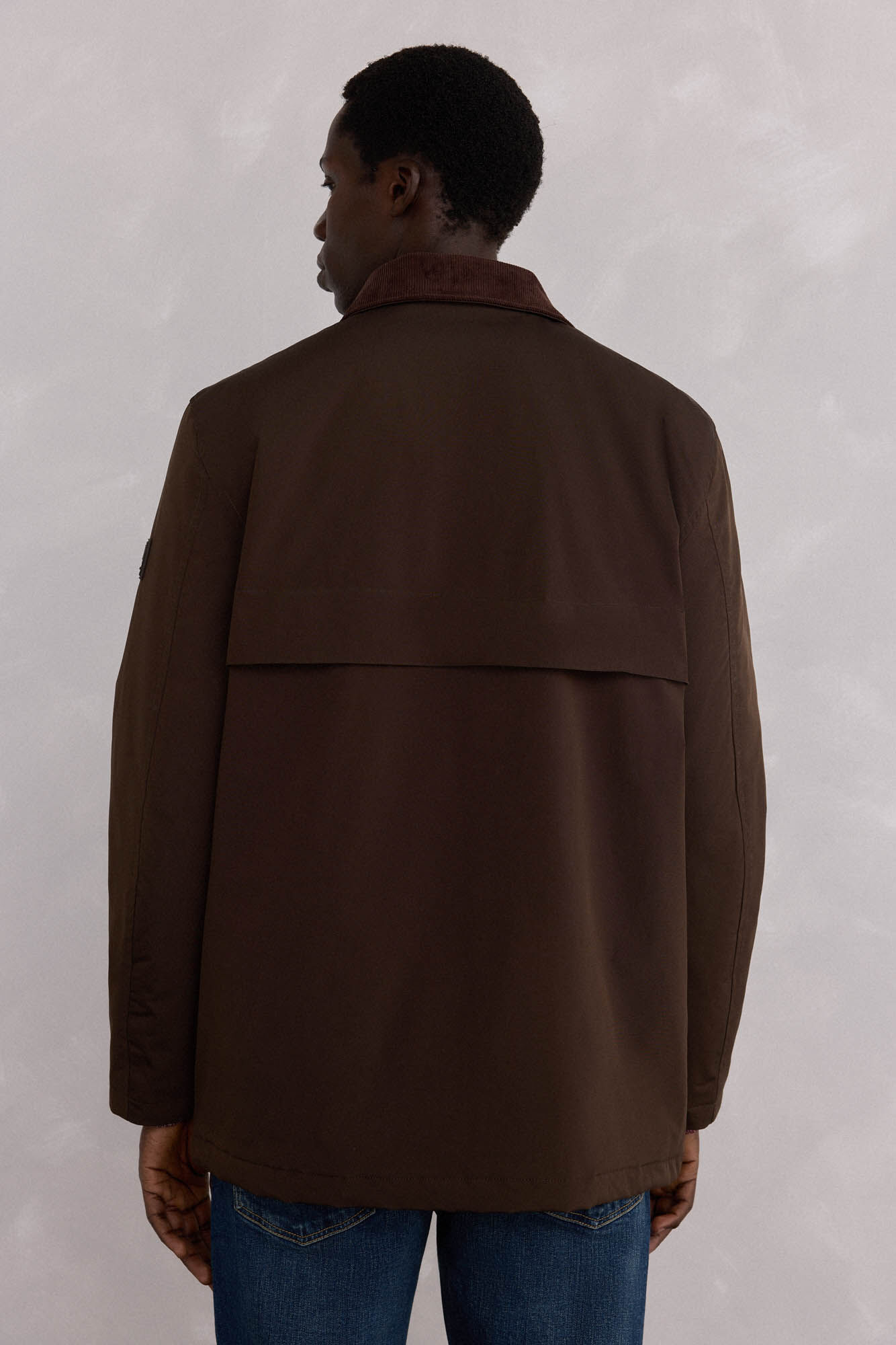 Pedro del Hierro Water-repellent zip fastening jacket Brown