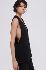 Pedro del Hierro Long button vest Black