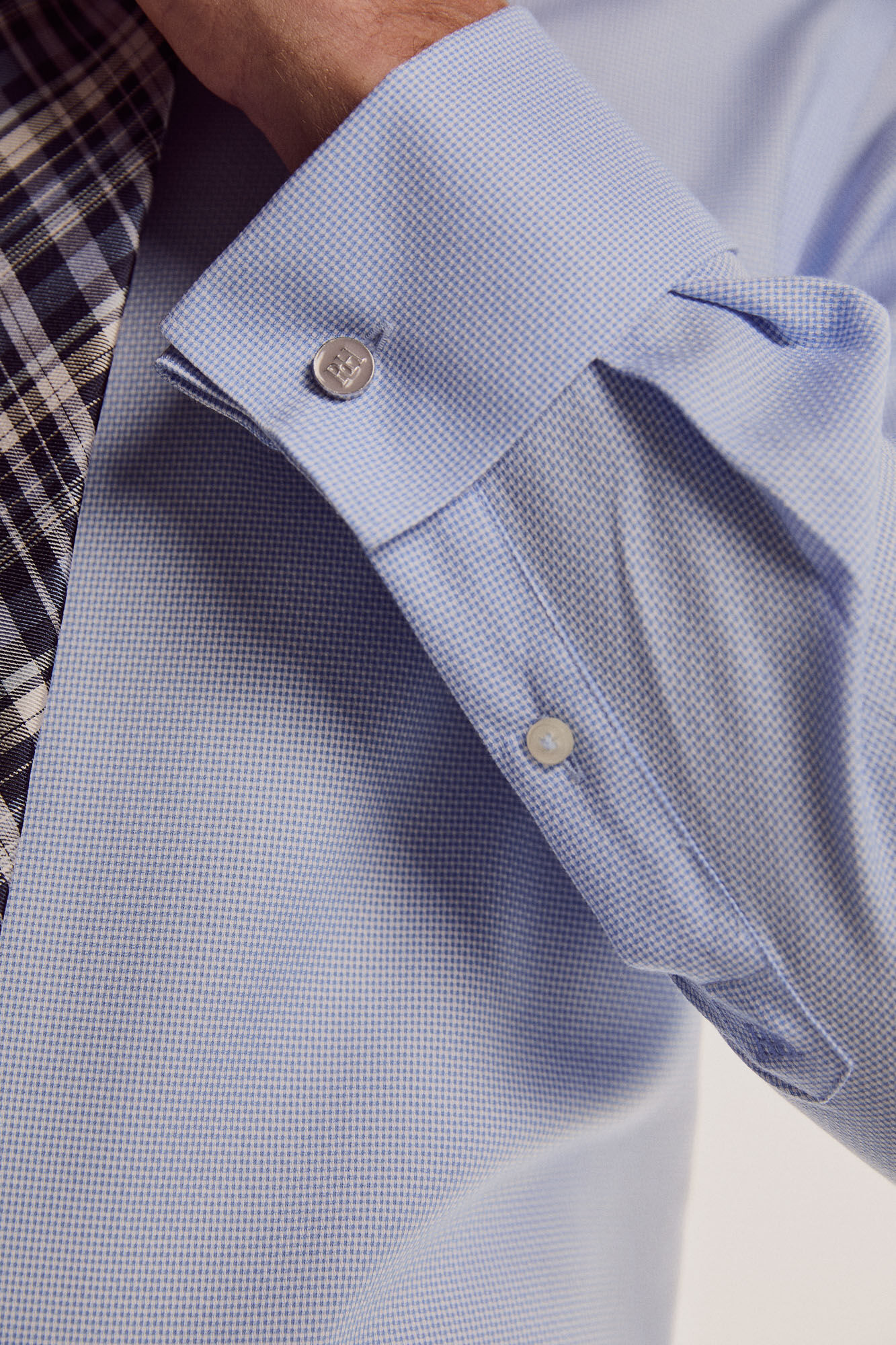 Pedro del Hierro Camisa Non Iron vestir tailored fit lisa Azul