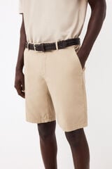 Pedro del Hierro Regular structure Bermuda shorts Beige
