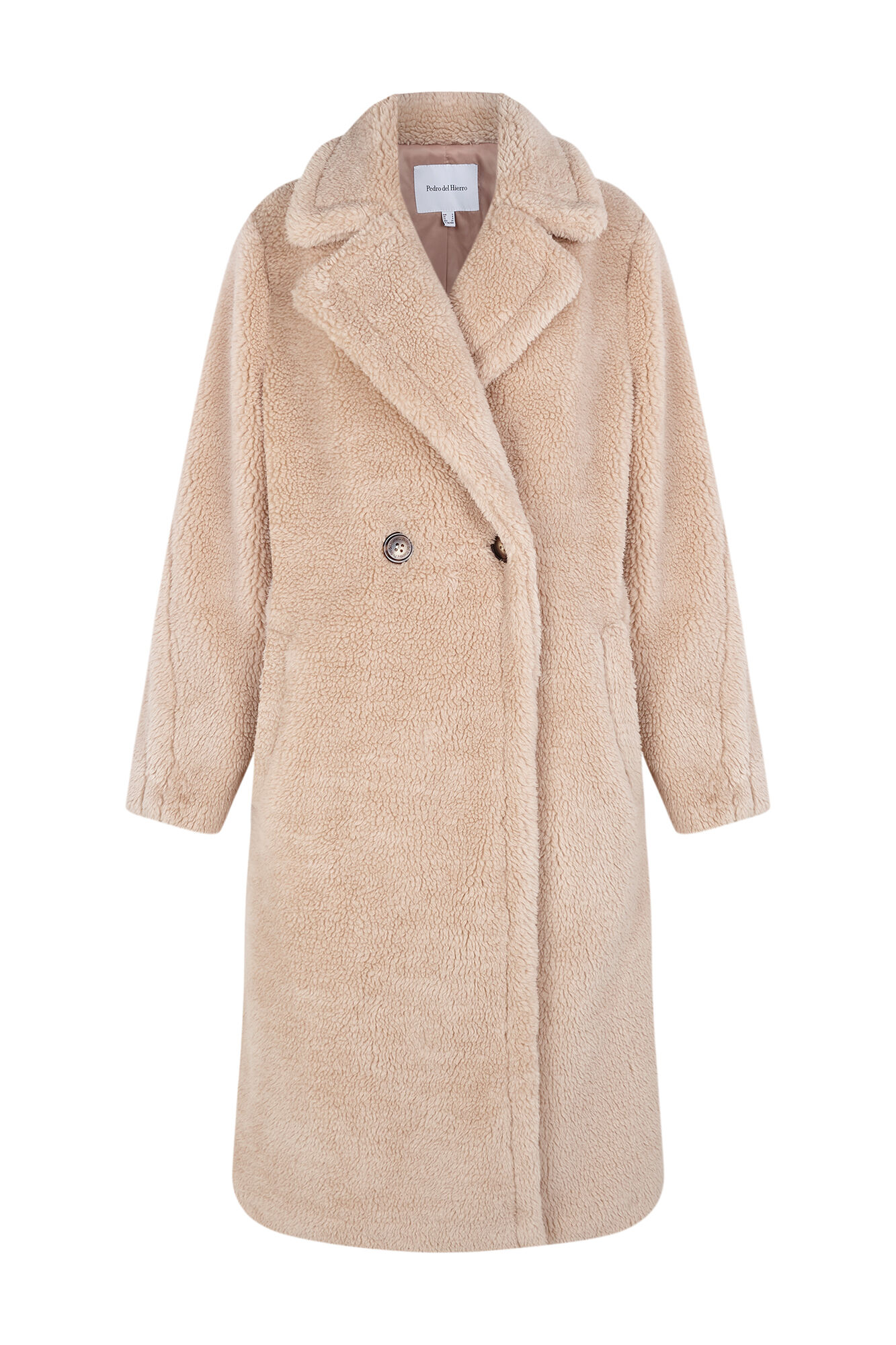 TFP by Tamara Falc&oacute; Teddy-effect coat Ecru