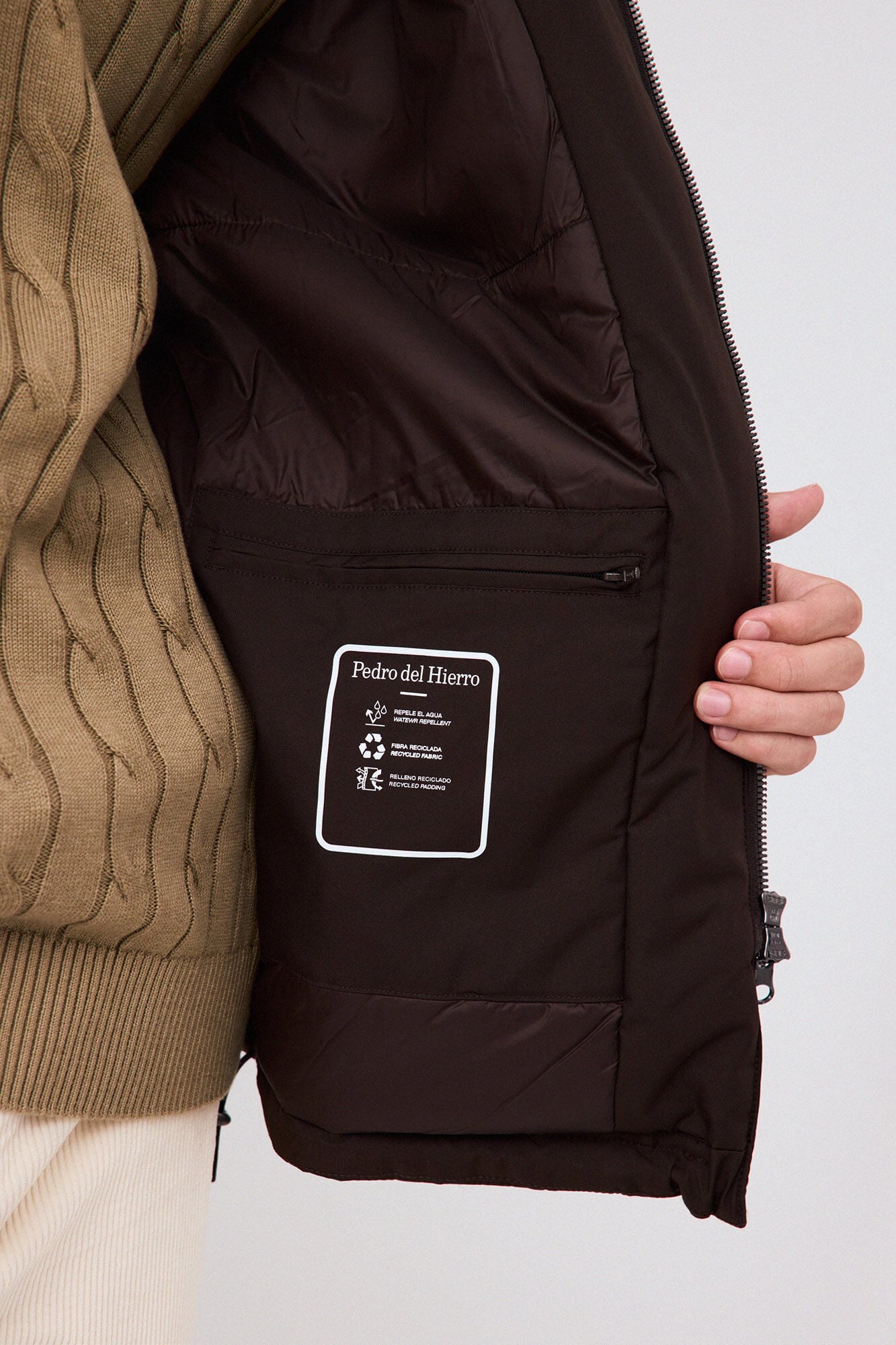 Pedro del Hierro Four-pocket field jacket Brown