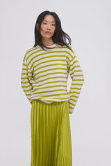 Pedro del Hierro Striped jumper with buttons Green