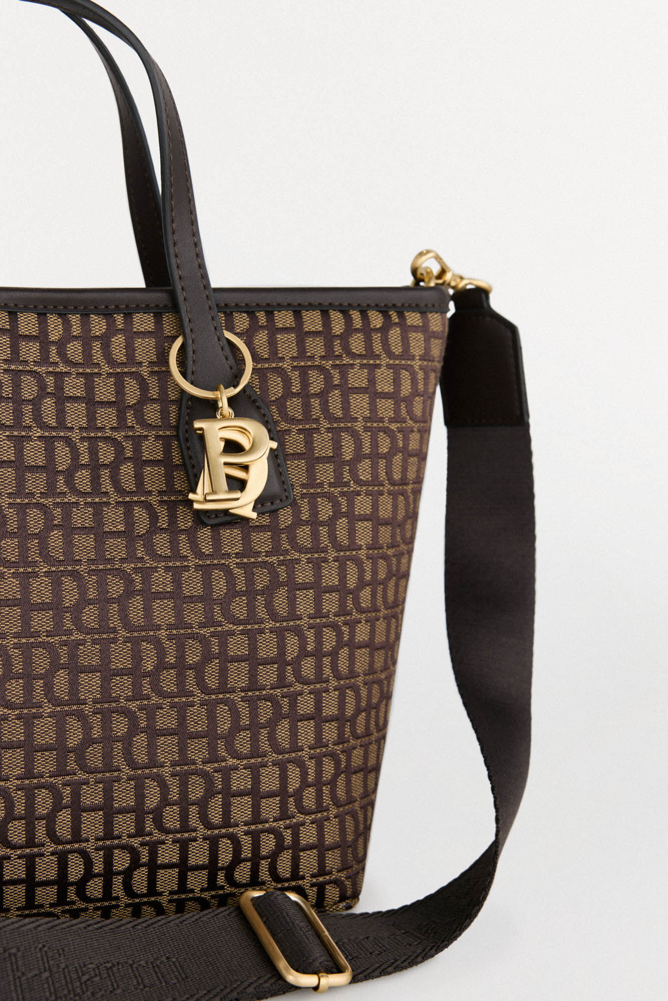 Pedro del Hierro Bolsa tote jacquard (m) Marrom