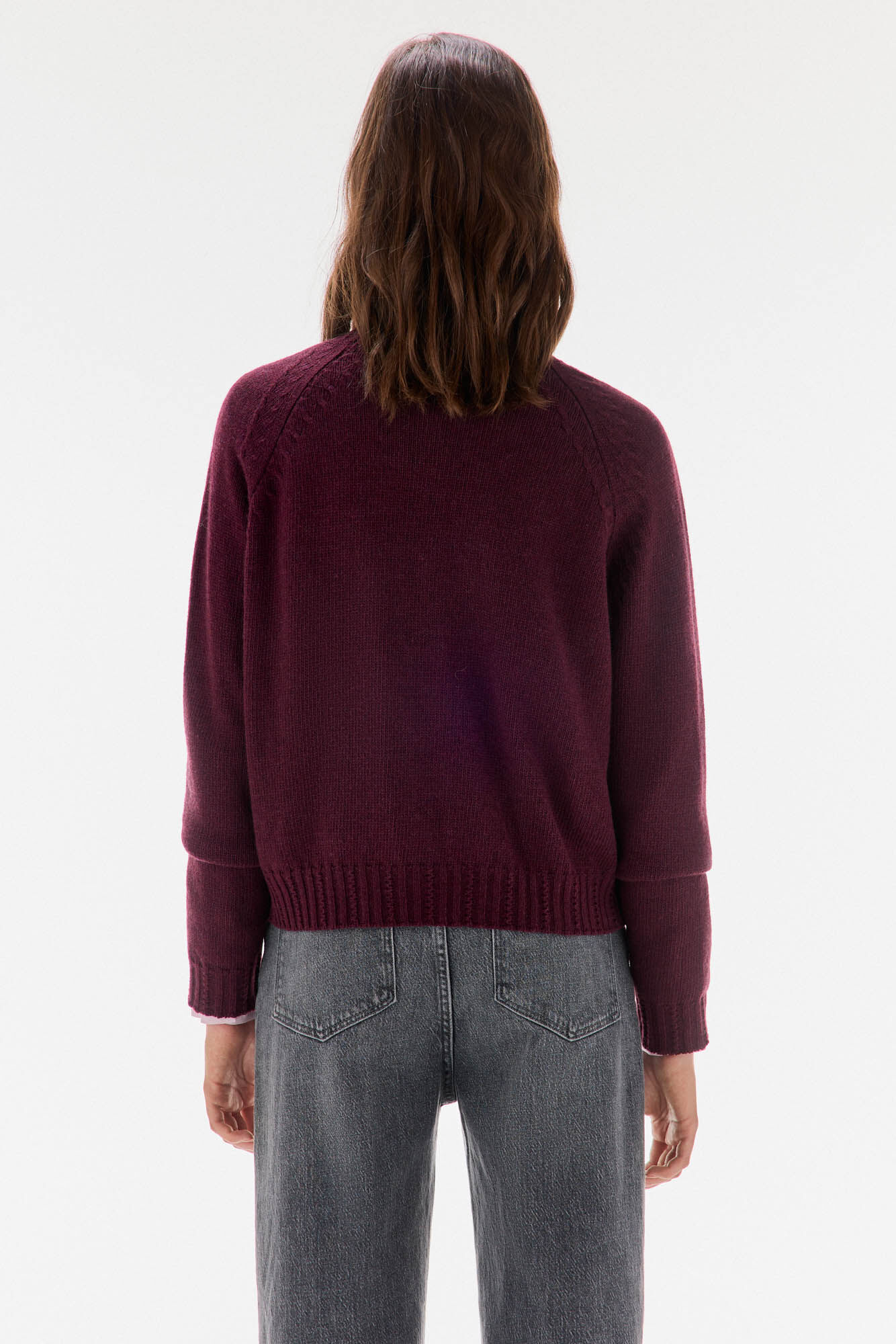 TFP by Tamara Falc&oacute; Casaco com bot&otilde;es de pico Bordeaux