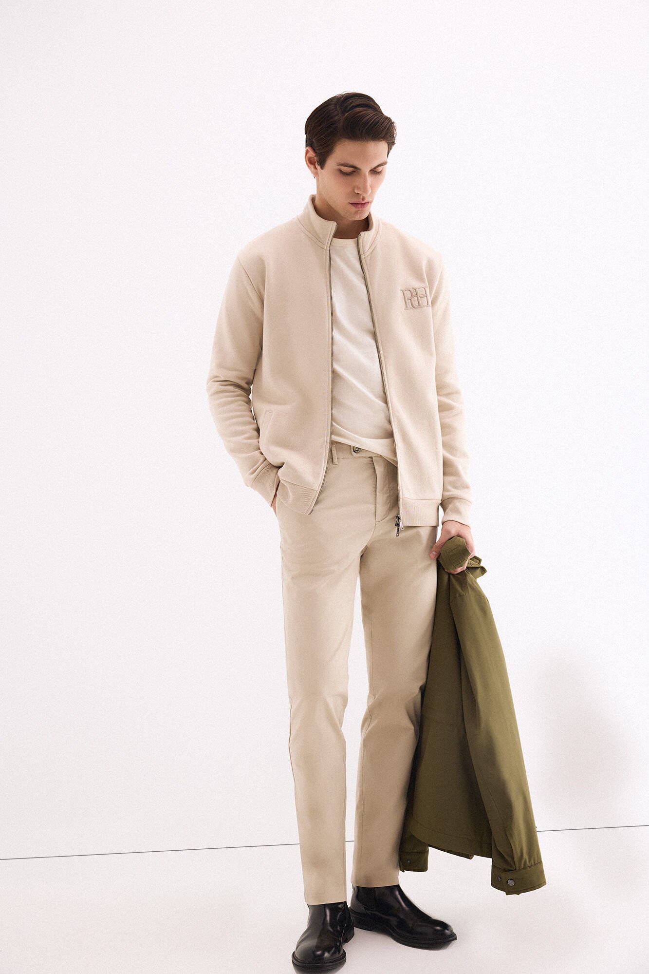 Pedro del Hierro Logo cardigan Beige