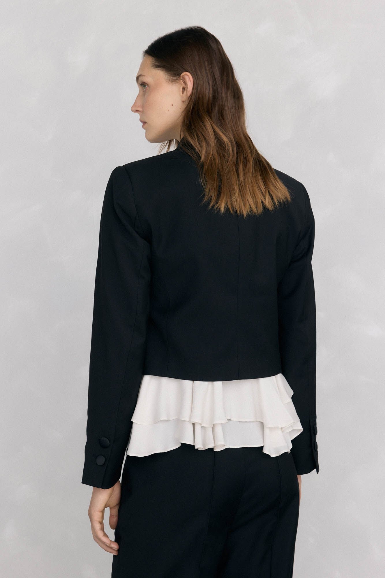 Pedro del Hierro Black short blazer Black