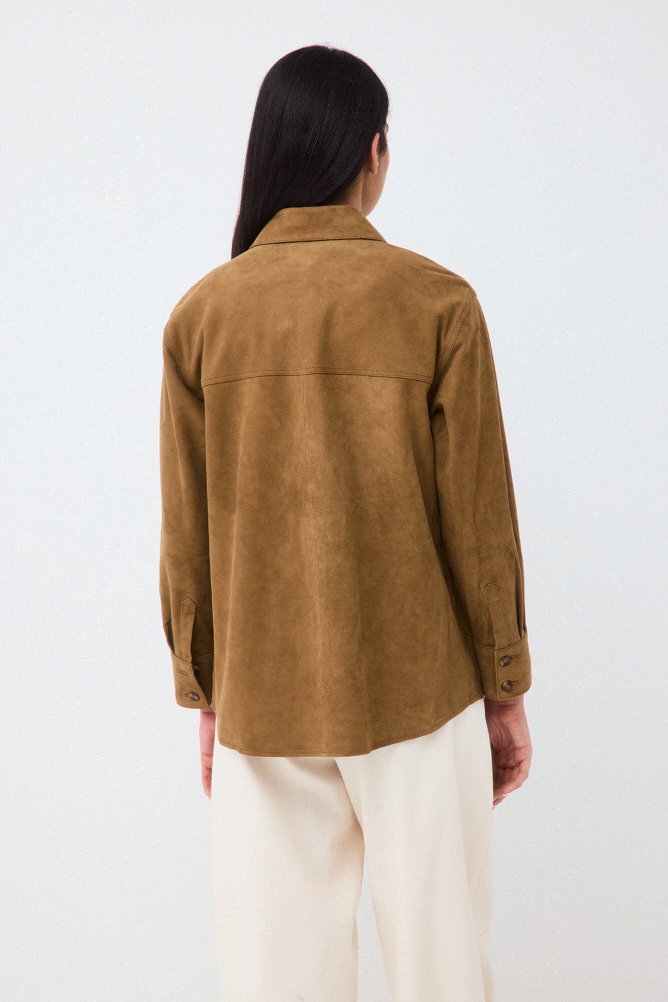 Pedro del Hierro Suede overshirt Brown