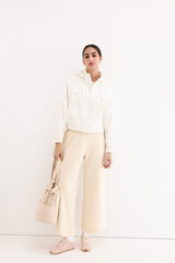 Pedro del Hierro Parka curta com capuz Ecru