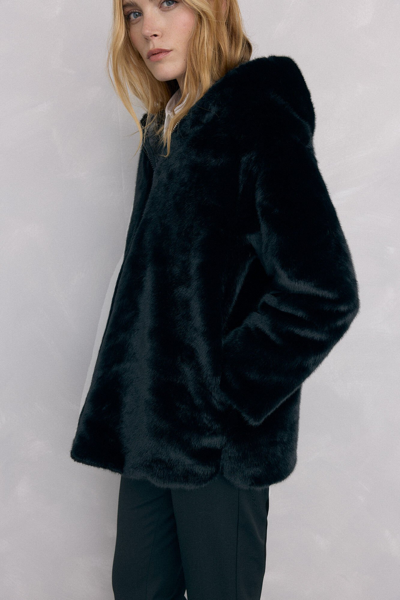 Pedro del Hierro Parka de pele revers&iacute;vel Preto