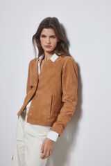 Pedro del Hierro Suede jacket Brown