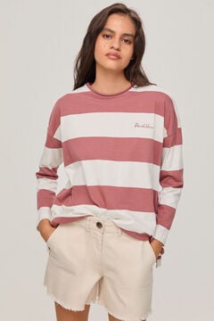 Pedro del Hierro Long-sleeved striped T-shirt Pink