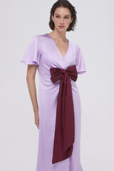 Pedro del Hierro Dress with ruches and contrasting bow Blue