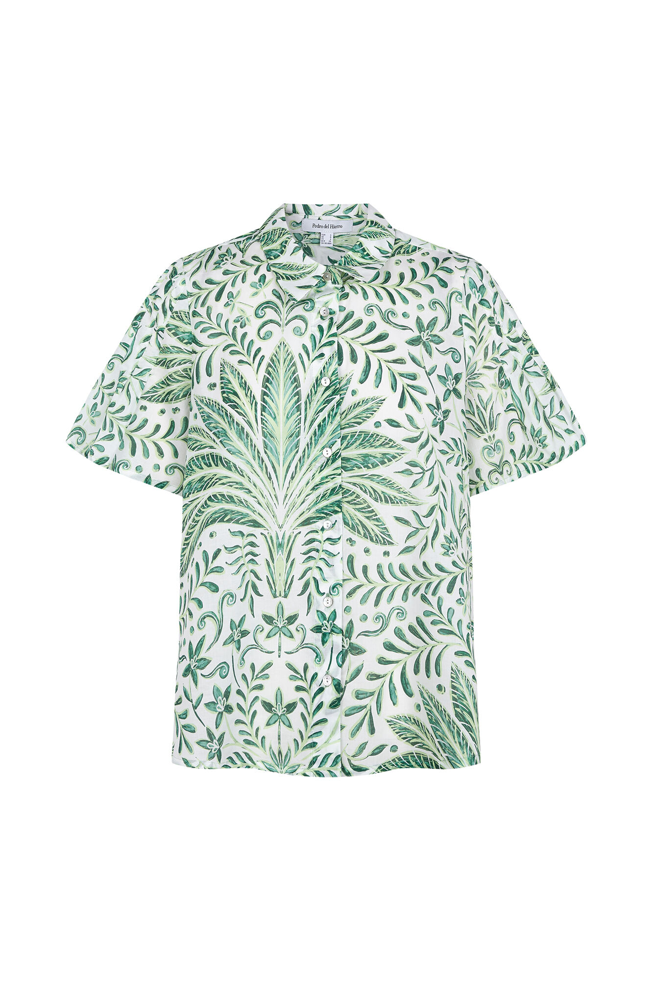 Pedro del Hierro Printed short sleeve shirt Green