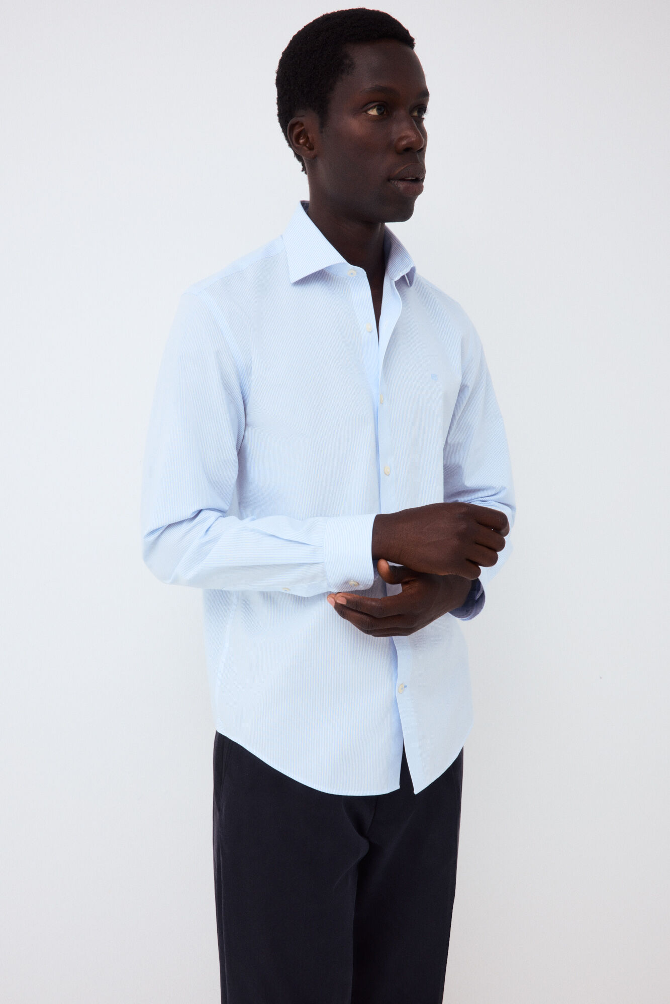 Pedro del Hierro Striped easy-iron dress shirt