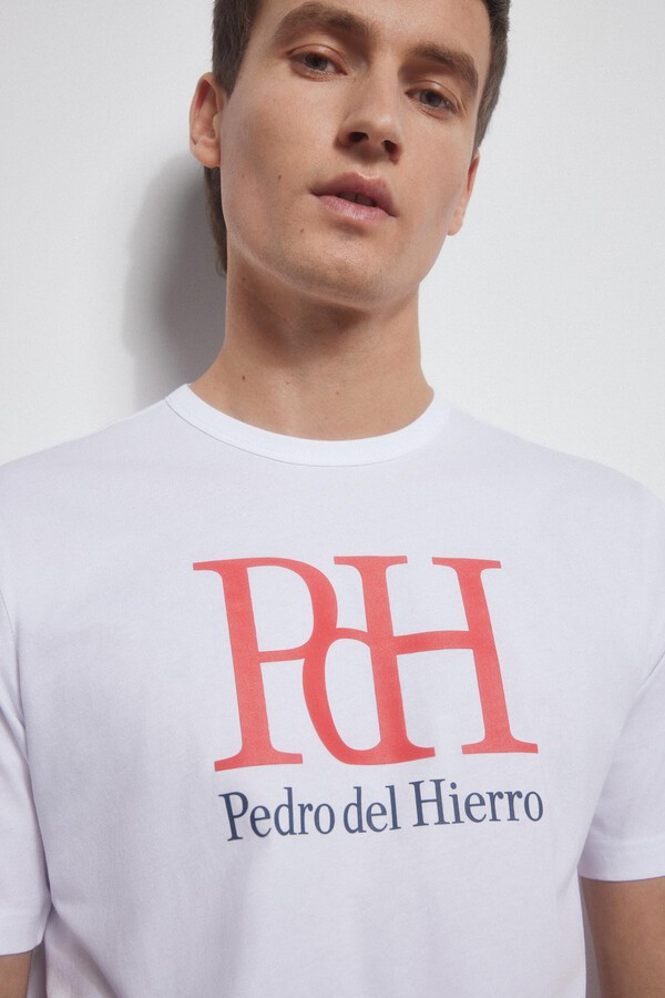 Pedro del Hierro Camiseta logo Blanco