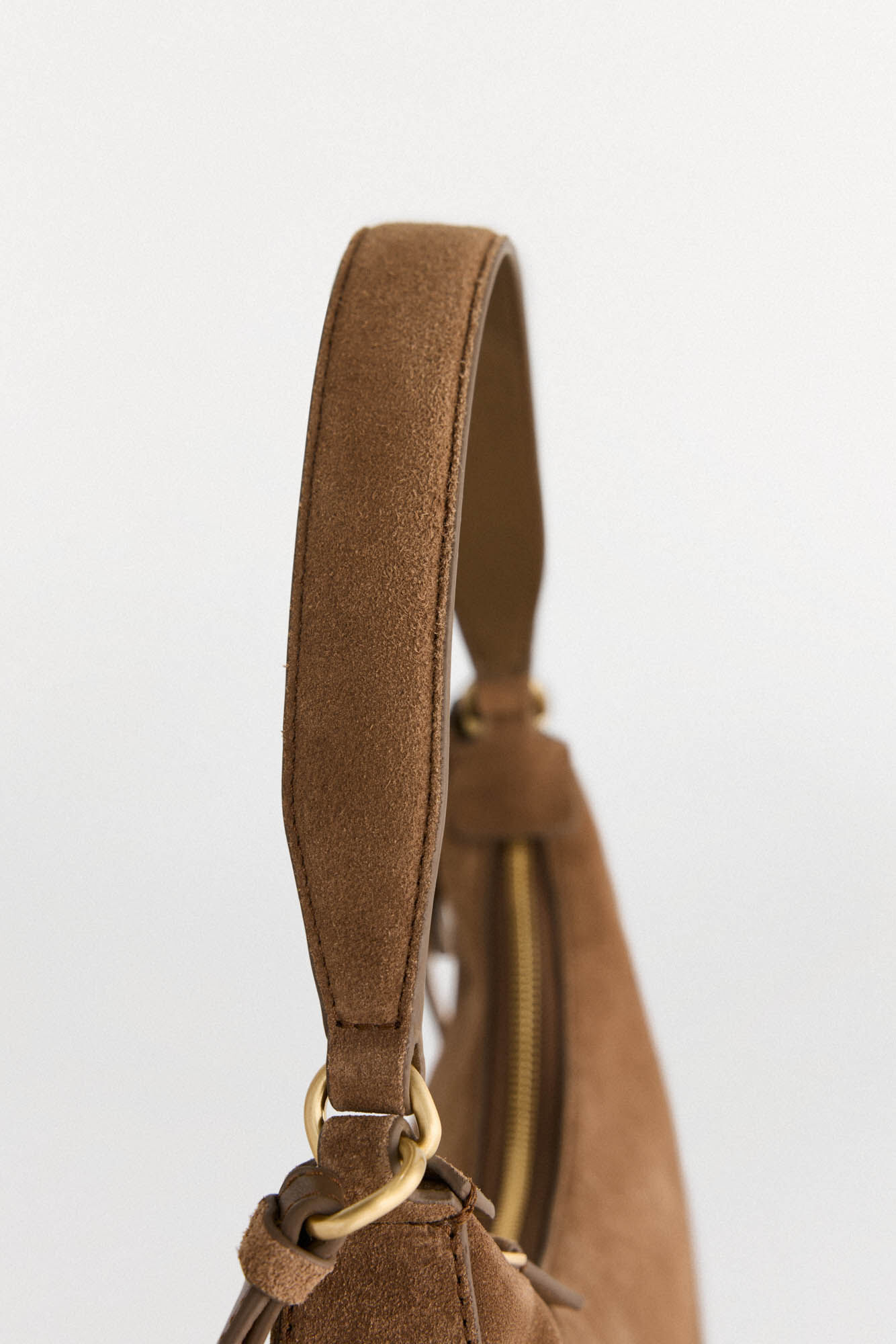 Pedro del Hierro leather hobo bag with double handle Brown