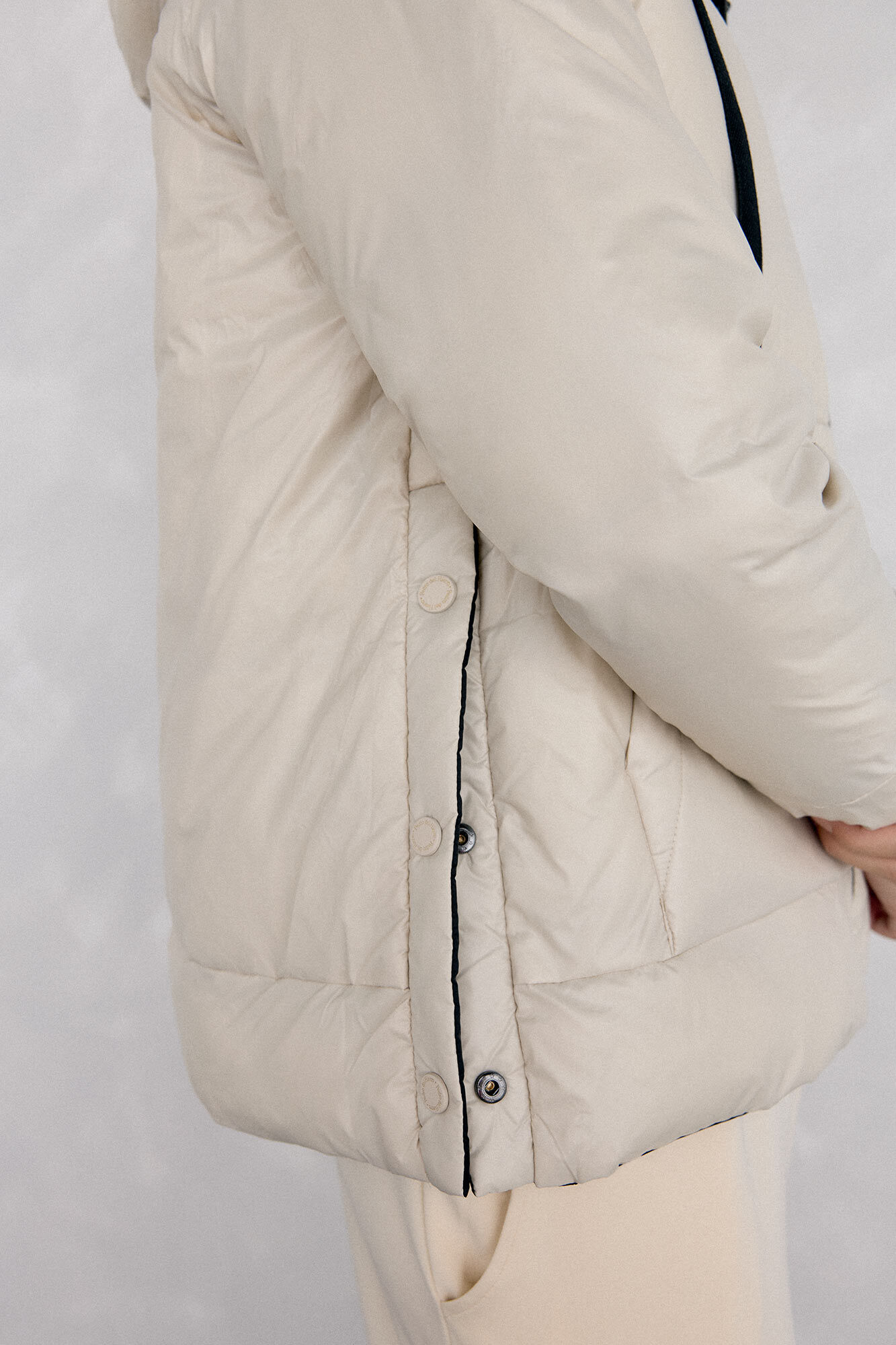 Pedro del Hierro Reversible hooded parka Black