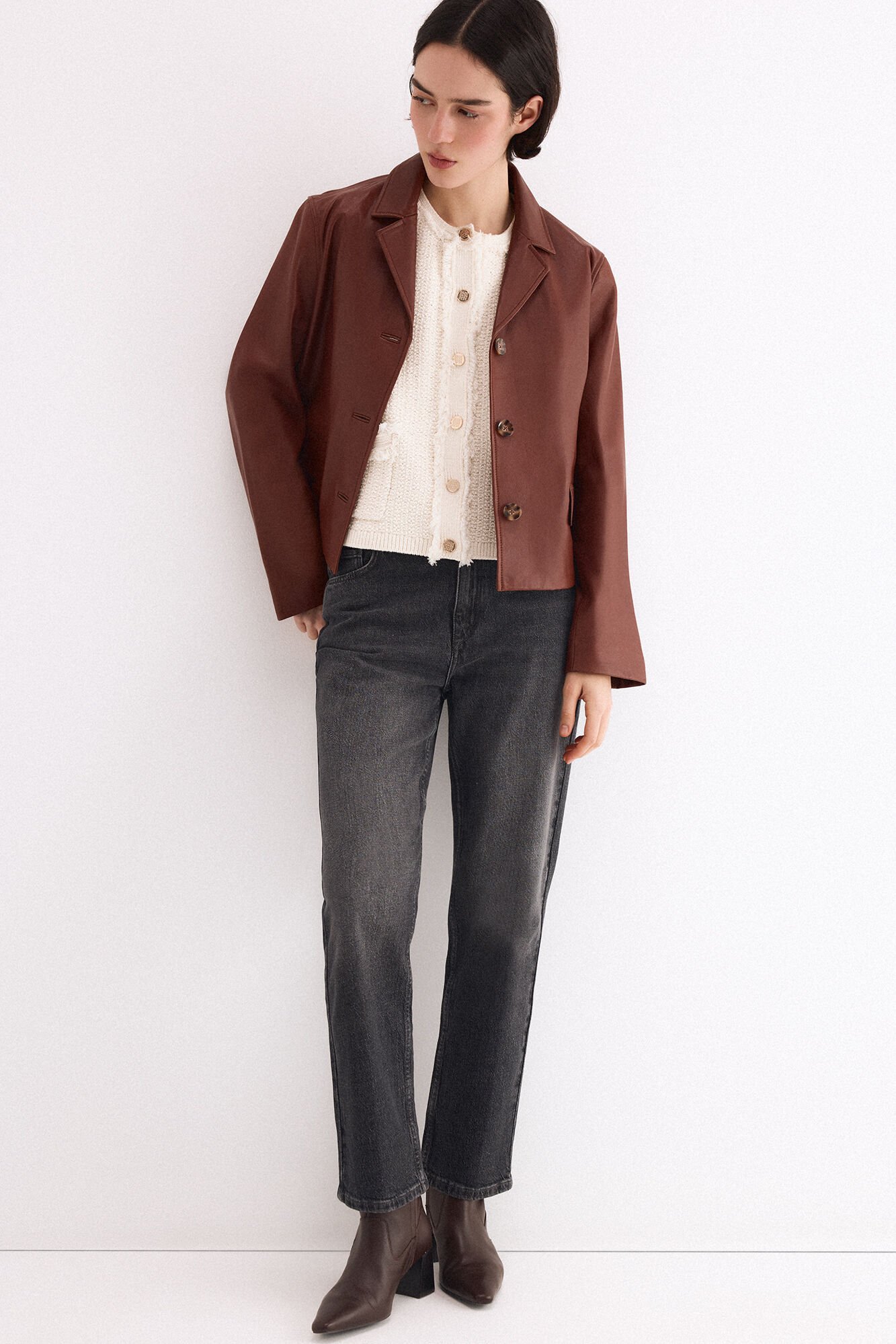 Pedro del Hierro Chaleco de punto estructura fantas&iacute;a