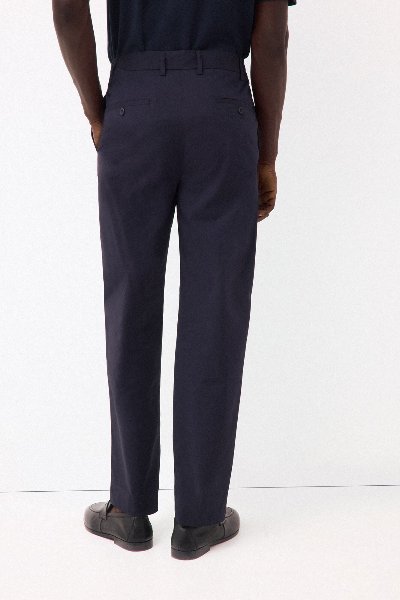 Pedro del Hierro Technical poplin regular chinos Blue