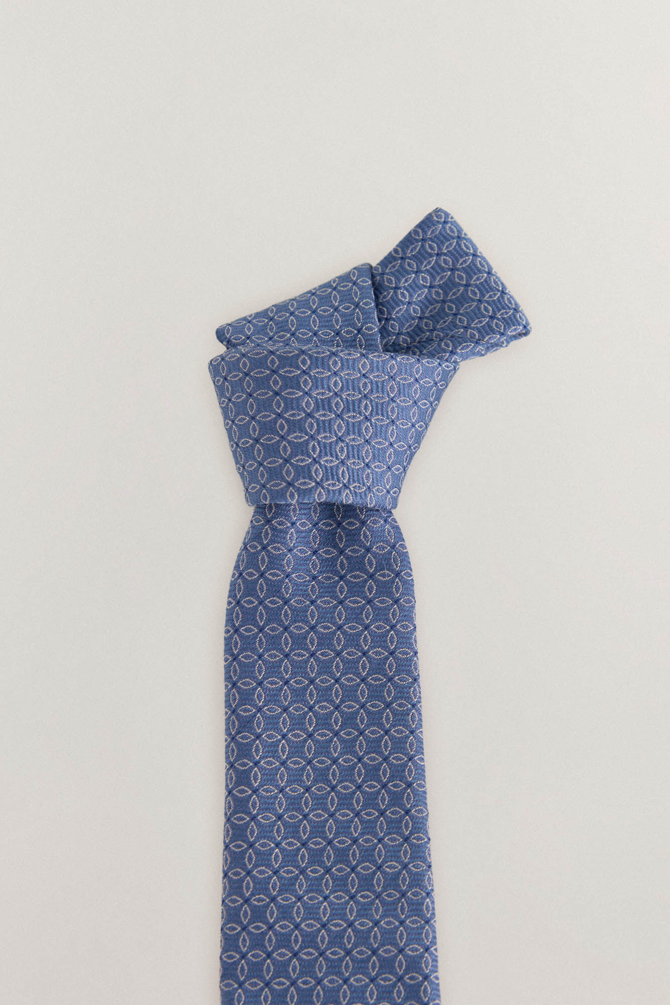 Pedro del Hierro Gravata seda natural Azul