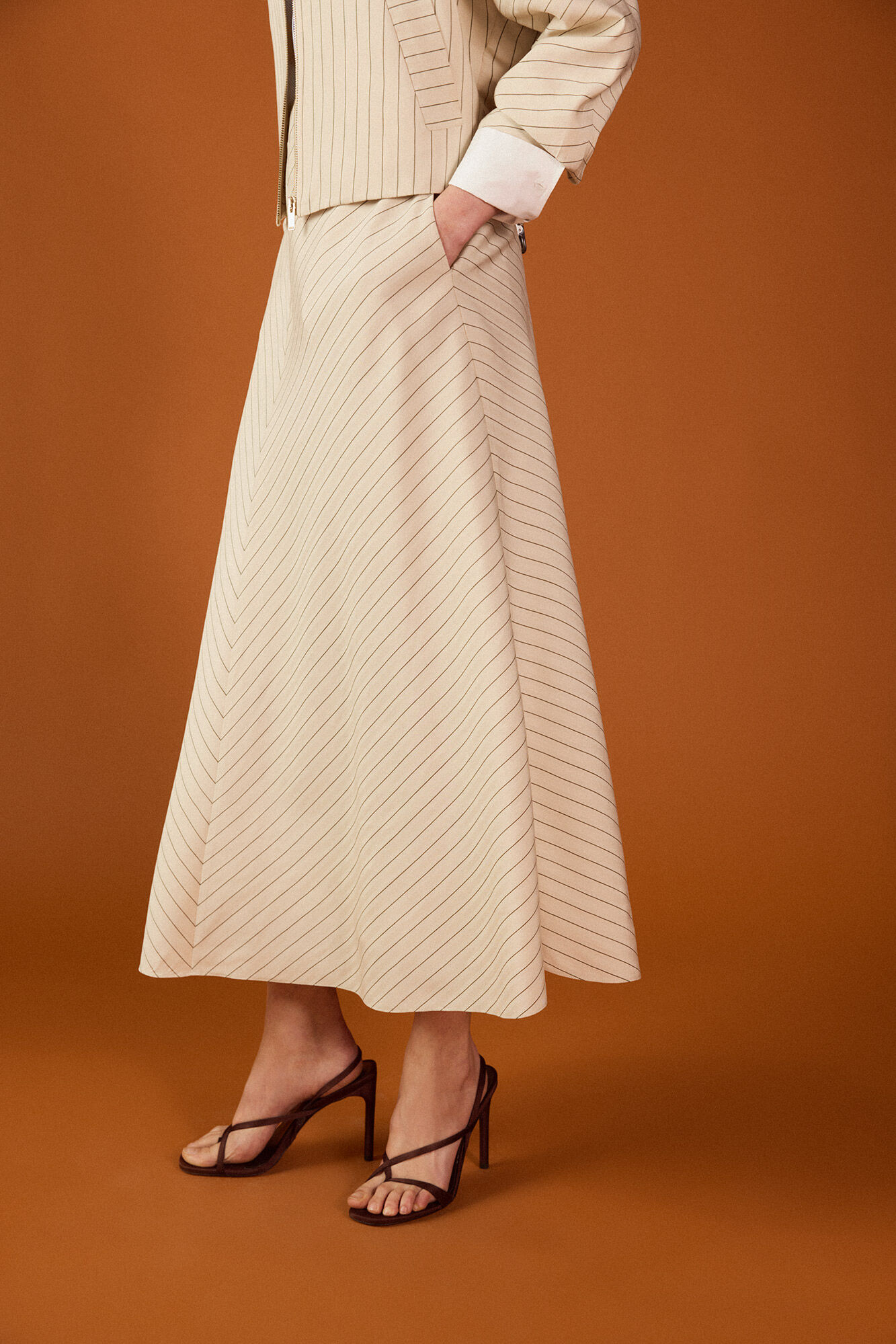 TFP by Tamara Falc&oacute; Striped skirt