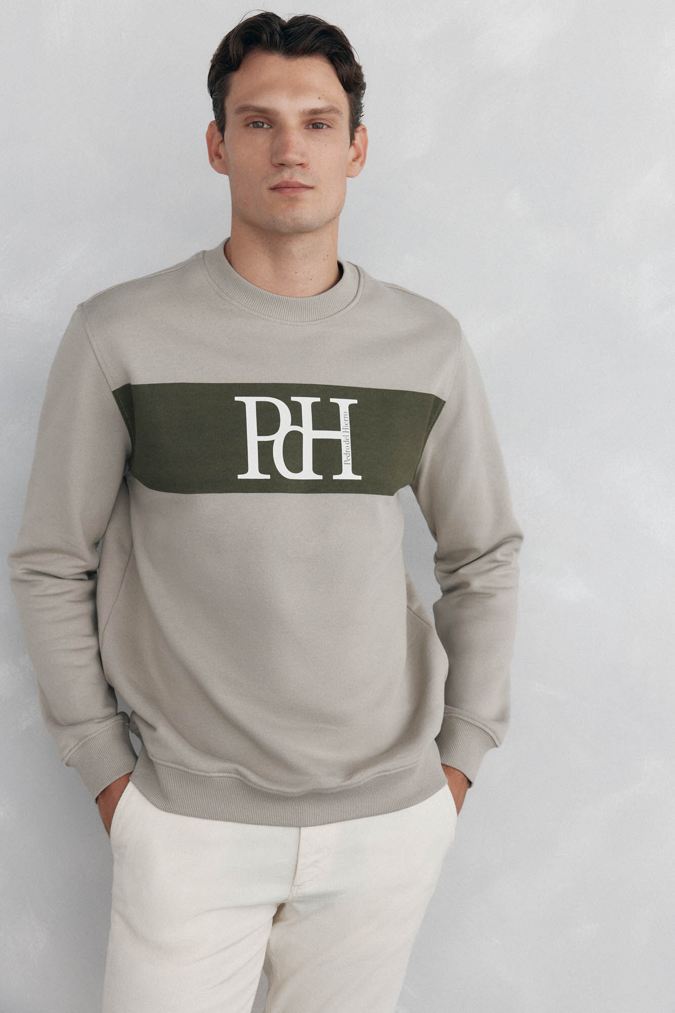 Pedro del Hierro Sweatshirt com logo Verde