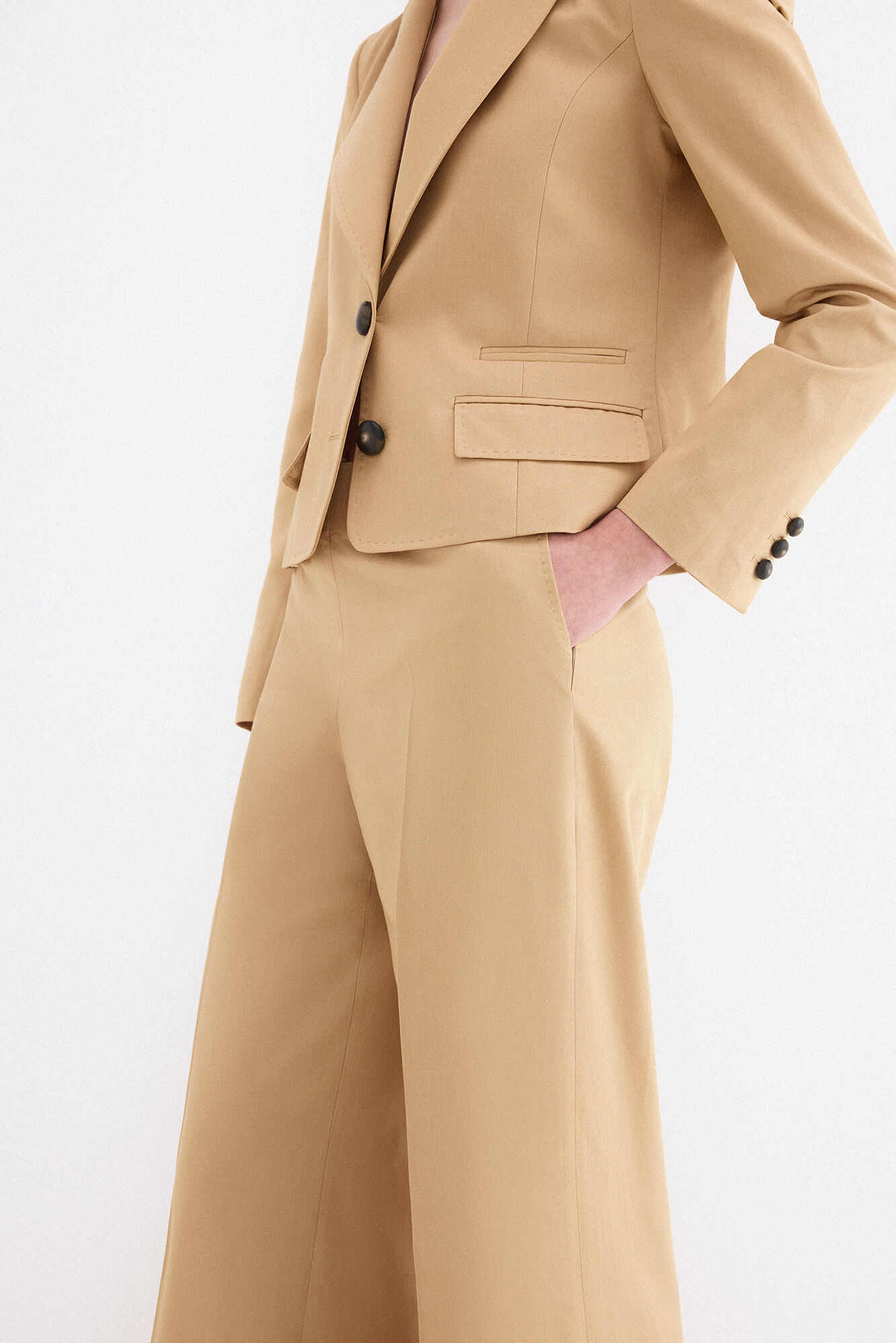 Pedro del Hierro Camel tailored trousers Beige