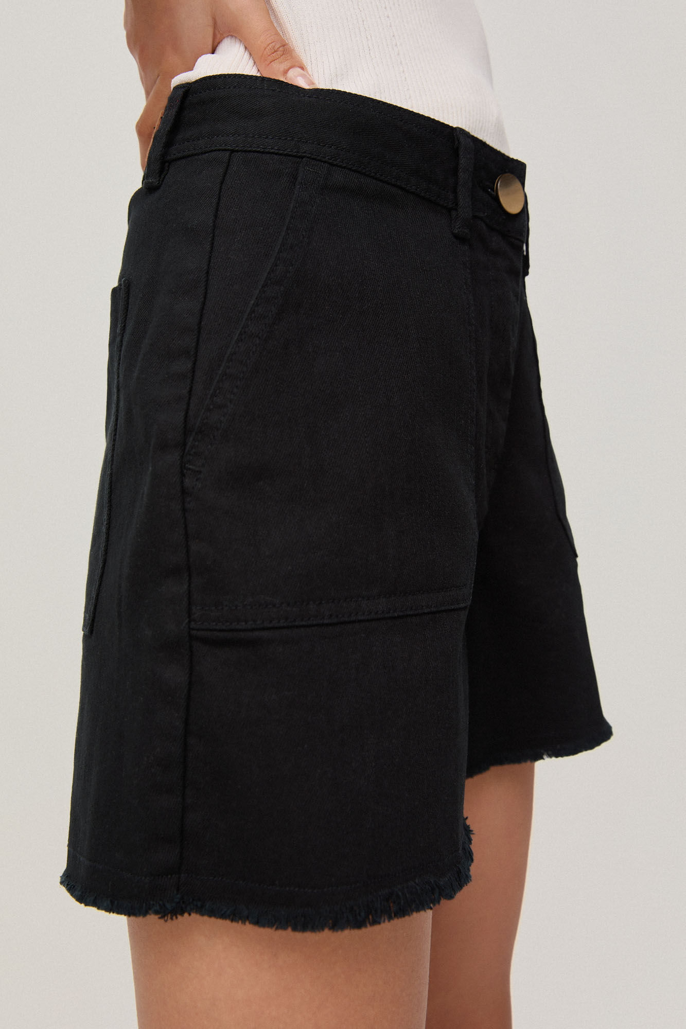 Pedro del Hierro Bermuda vaquera Negro