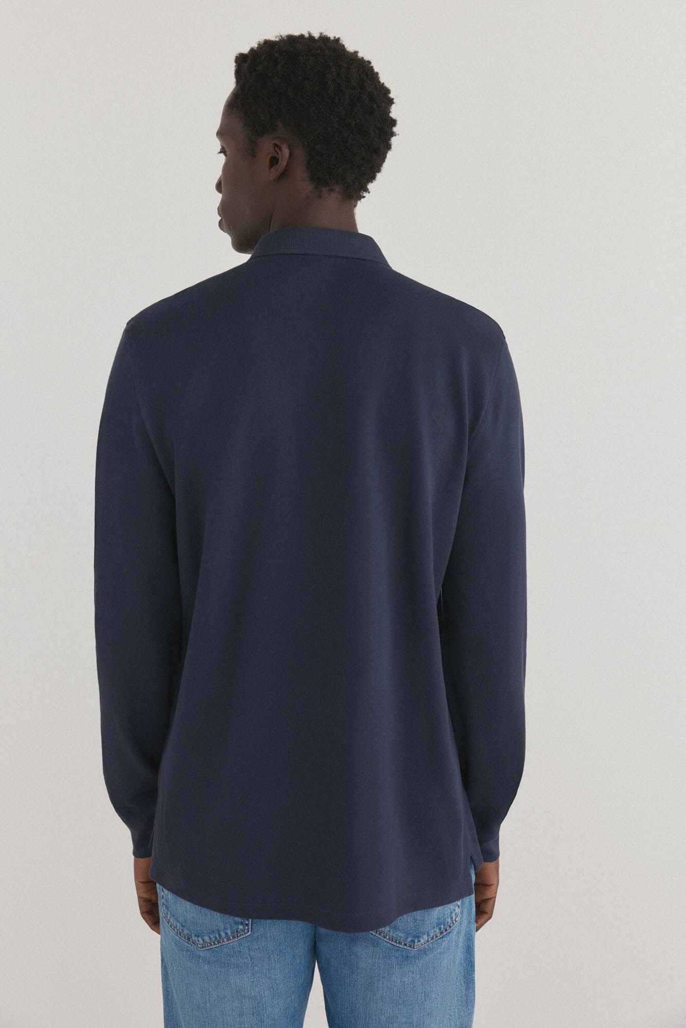 Pedro del Hierro Essential long-sleeved polo shirt Blue
