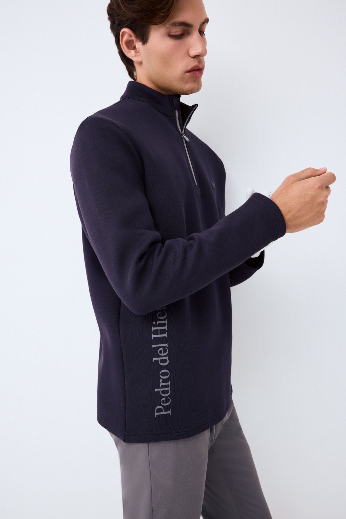Pedro del Hierro Technical Golf funnel neck sweatshirt